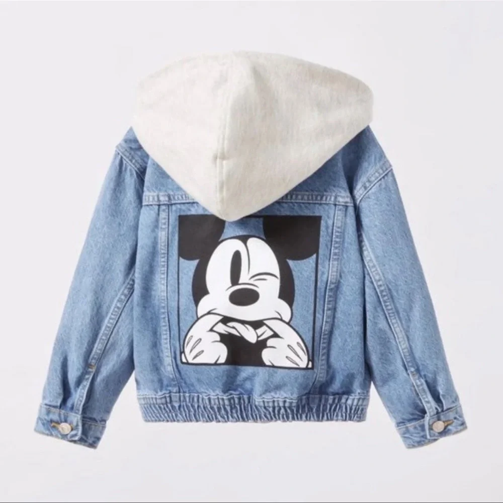 Zara | Jackets & Coats | Zara Kids Mickey Mouse Disney Denim